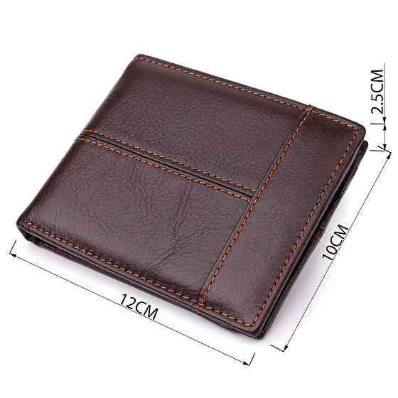 Горизонтальний стильний гаманець з натуральної шкіри Vintage 22888 Коричневий Київ