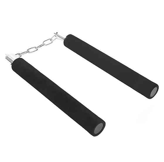 Безопасные нунчаки (нунтяку) RESTEQ для тренировки, детские мягкие, Нунчаки с безопасным покрытием Черные Киев