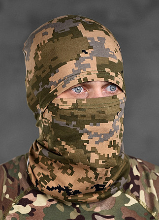 Балаклава чоловіча тактична підшоломник піксель Київ - фото 9