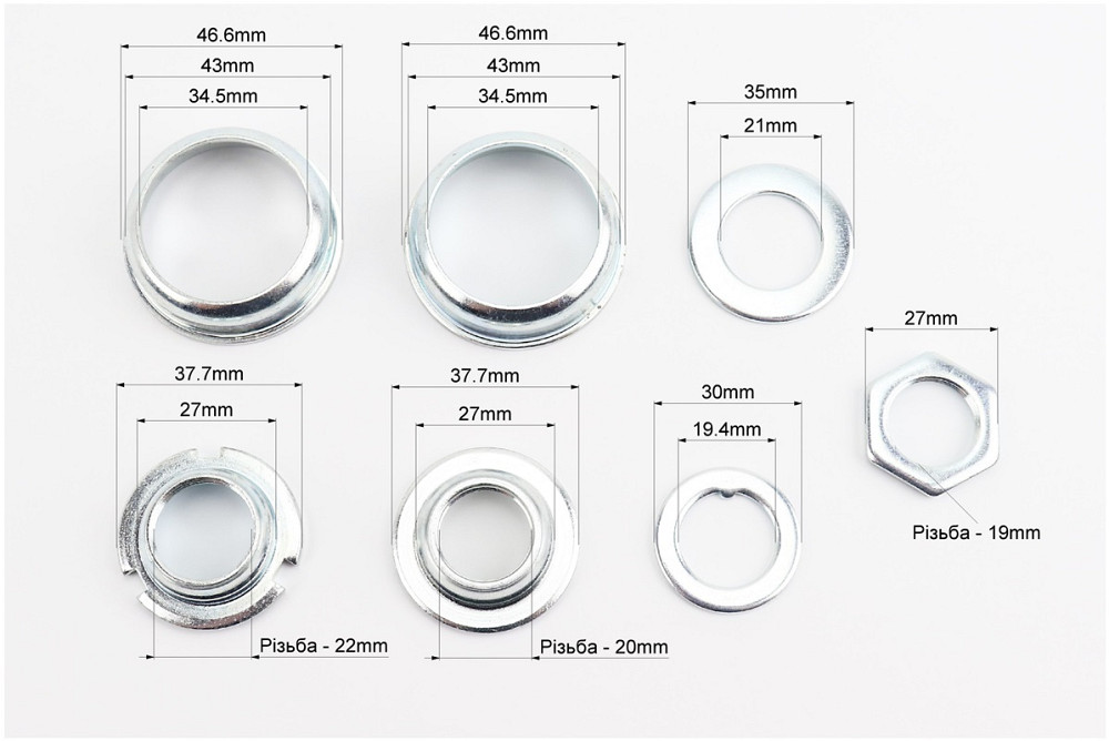 Кріплення каретки BMX з чашками Ø43,1мм, B888 Київ - фото 3