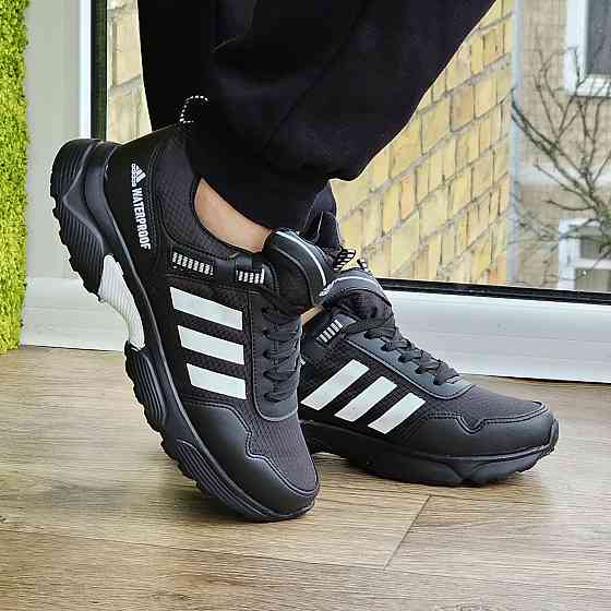 Чорні чоловічі Кросівки Adidas Waterproof Адідас (розміри: 41,42) ВідеоОбзор Дніпро