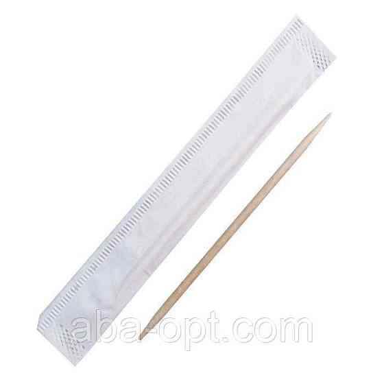 Зубочистка одностороння бамбукова в индивидуальной упаковке L 7 см ( 1000 шт).Aba-Opt Одесса