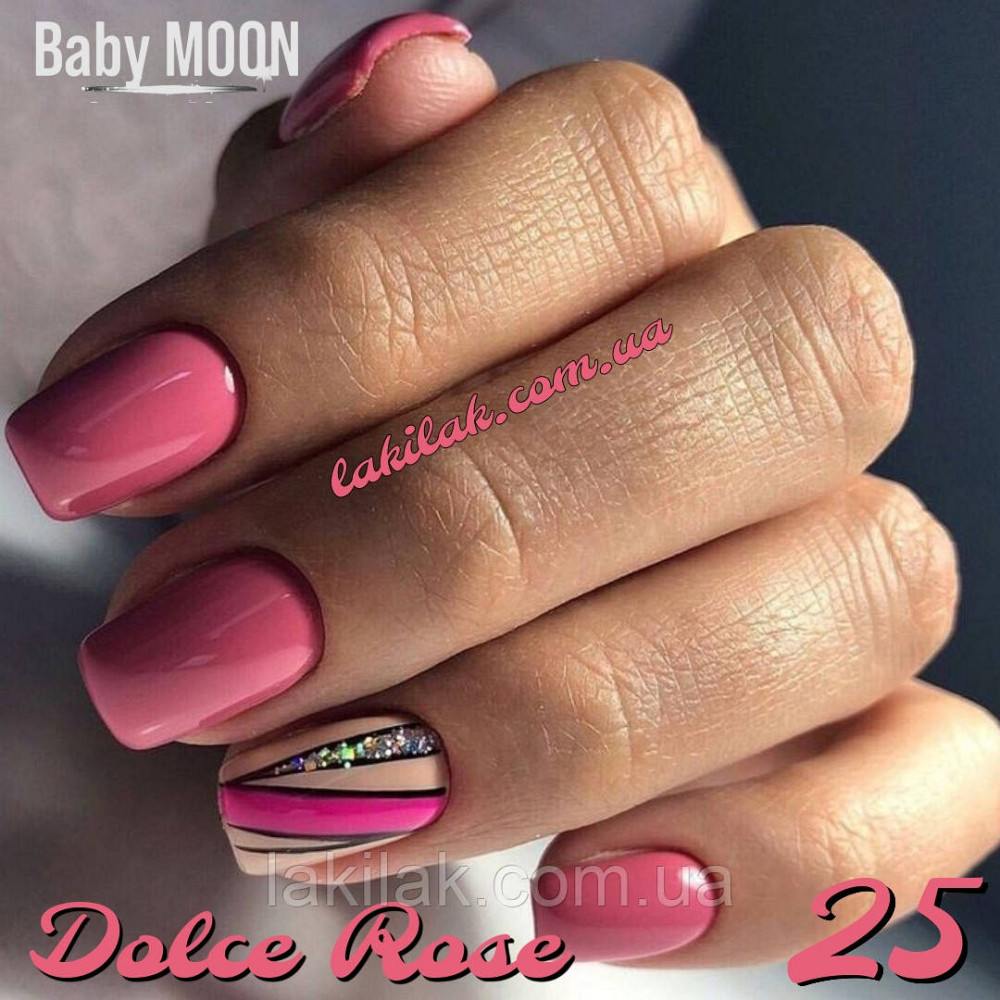 Гель-лак BABY MOON Dolce Rose №25 карміновий, 6 мл Херсон - фото 1