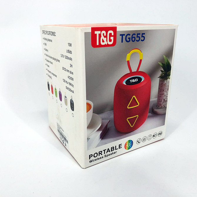 Аккумуляторная переносная колонка TG655, Колонка с входом и микрофоном, Блютуз акустика RP-265 с радио Киев - изображение 8