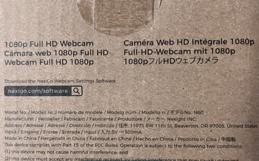 Веб- Камера Nexigo N60 1080HD. Киев - изображение 1