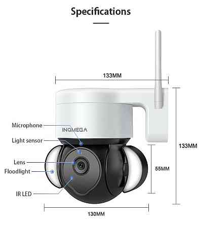 Камера IP 5/3mp PTZ Tuya Smart life прожектор, різновиду спостереження! Харків