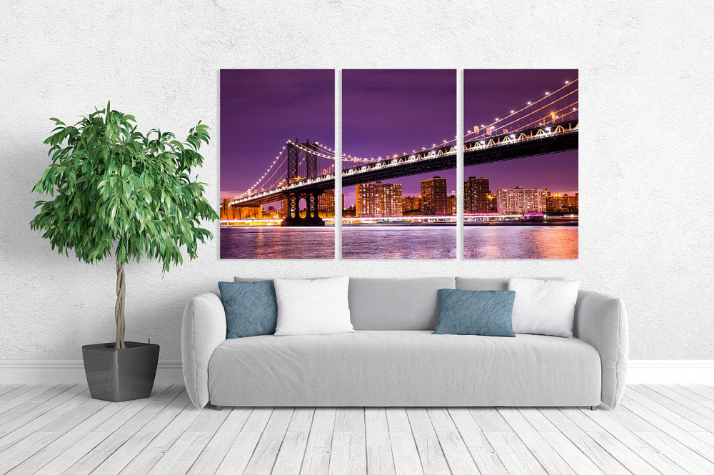 Модульна картина у вітальню/ спальню   Бруклін   ART-258_3A 70х130 см Київ - фото 2