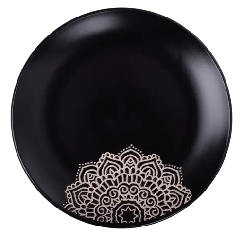 Тарілка обідня Kora 25см 6531539 чорний LIMITED EDITION Житомир