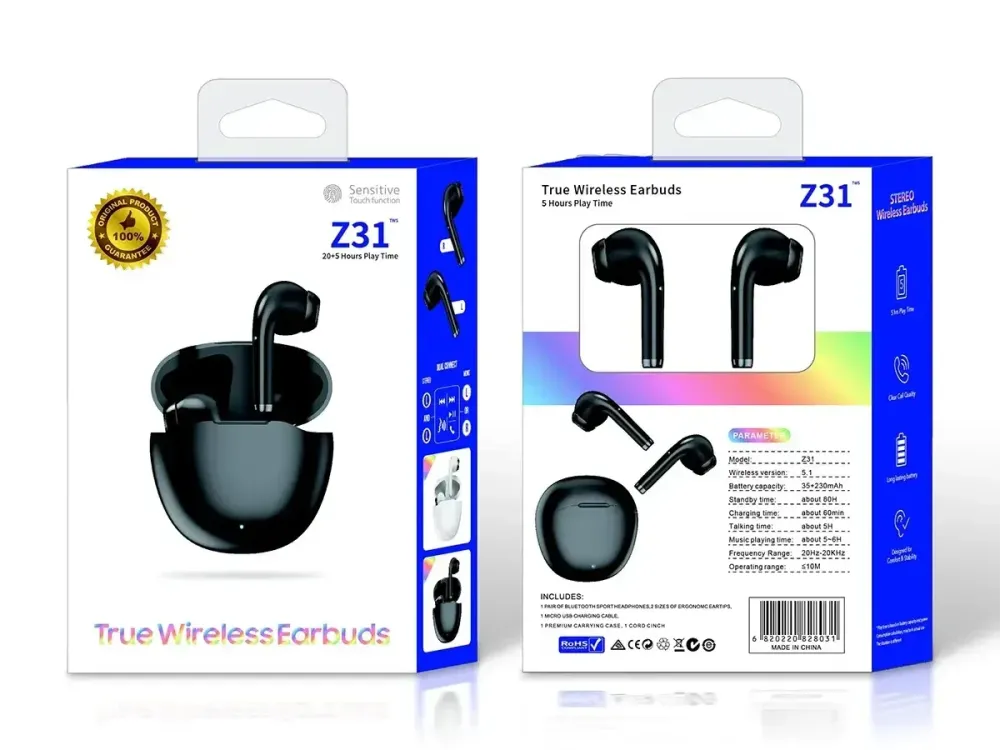 Гарнітура Double з кейсом Bluetooth True Wireless Earbuds Z31 Одеса - фото 2