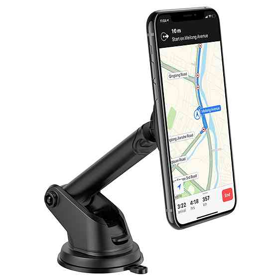 Тримач для мобільного HOCO CA67 Sagittarius series stretch magnetic car holder Black Київ