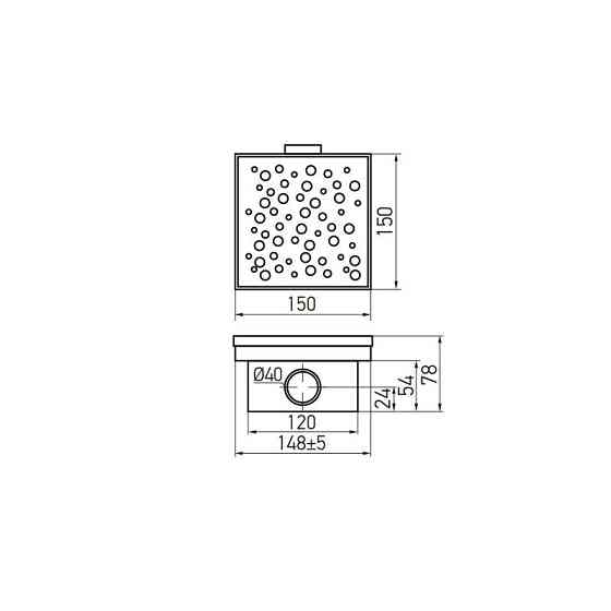 Душовий трап із нержавіючої сталі SUS304 Koer FD20-S150   ( KR3282 ) 20997 Харків
