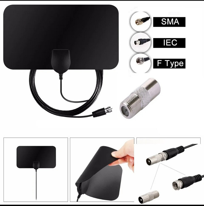 Цифрова внутрішня TV антена 4К Ultra HD 21 на12см Київ - фото 6