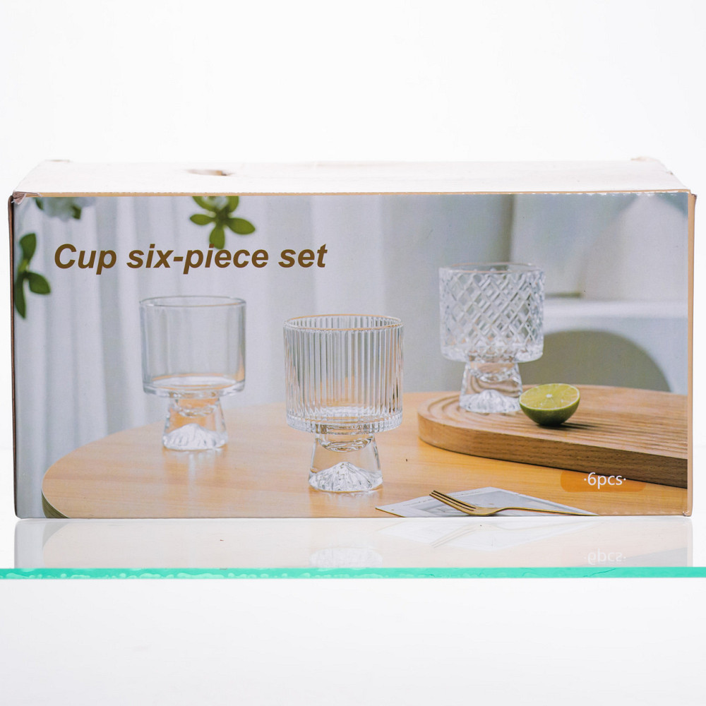 Набір креманок із товстого скла на ніжці 6 штук по 200 мл 64486-69 Коломыя - изображение 4