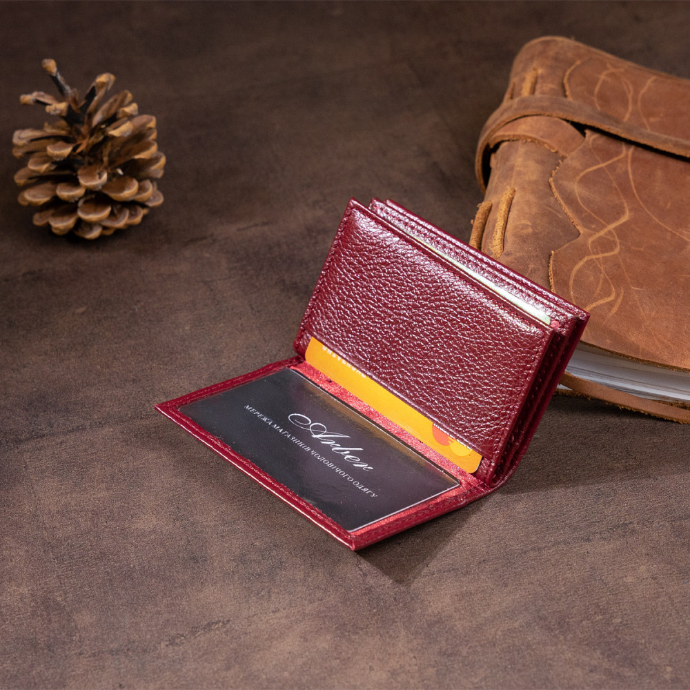 Візитниця-книжка ST Leather 19218 Бордова Київ - фото 1