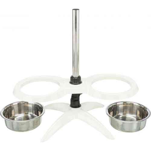 Миски Trixie для собак на регульованій підставці білі меламін/метал 2х2,4 л 25 см Київ