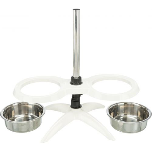 Миски Trixie для собак на регульованій підставці білі меламін/метал 2х2,4 л 25 см Київ - фото 5