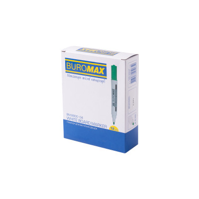 Маркер Buromax для магнитных досок, зеленый, 2-4 мм, спиртовая основа (BM.8800-04) Винница - изображение 3