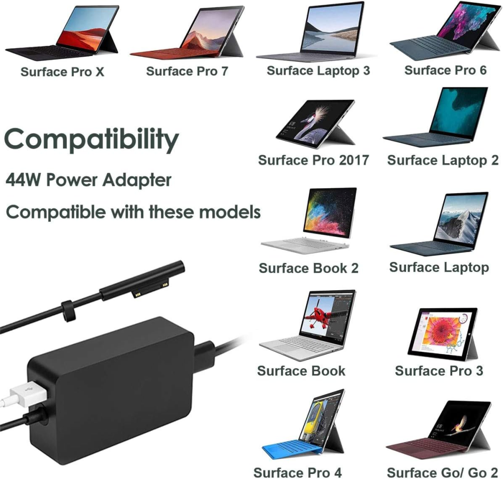 Блок живлення 44W для Microsoft Surface Pro 3, Pro 4, Pro 5, Pro 6,Pro 7, Pro Х, Laptop, Book, Go/Go2 Луцьк - фото 1