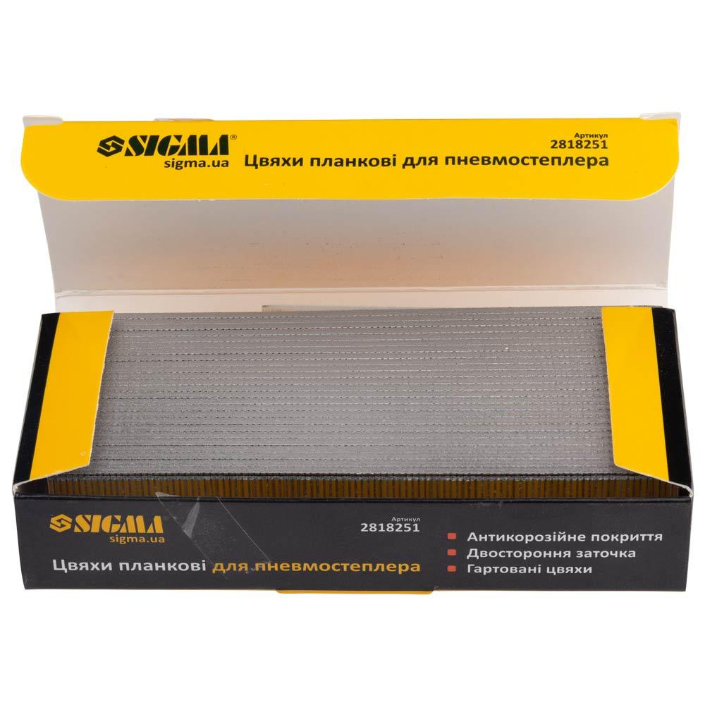 Гвозди планочные 25×1.25×1мм для пневмостеплера (5000шт) SIGMA (2818251) Киев - изображение 3