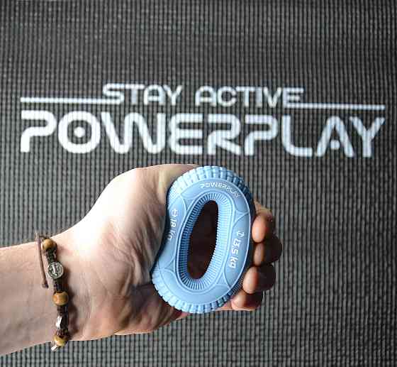 Еспандер кистьовий силіконовий PowerPlay PP-4330 Hand Grip Loops Light 13.5-18 кг. Блакитний Каменское