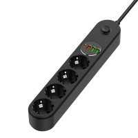 Мережевий фільтр живлення ColorWay CW-CHE44PDB, 4 розетки/4USB 2M (CW-CHE44PDB) Київ - фото 1