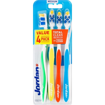 Зубна щітка Jordan Total Clean Medium 4 шт. (7038516140418) Вінниця - фото 1