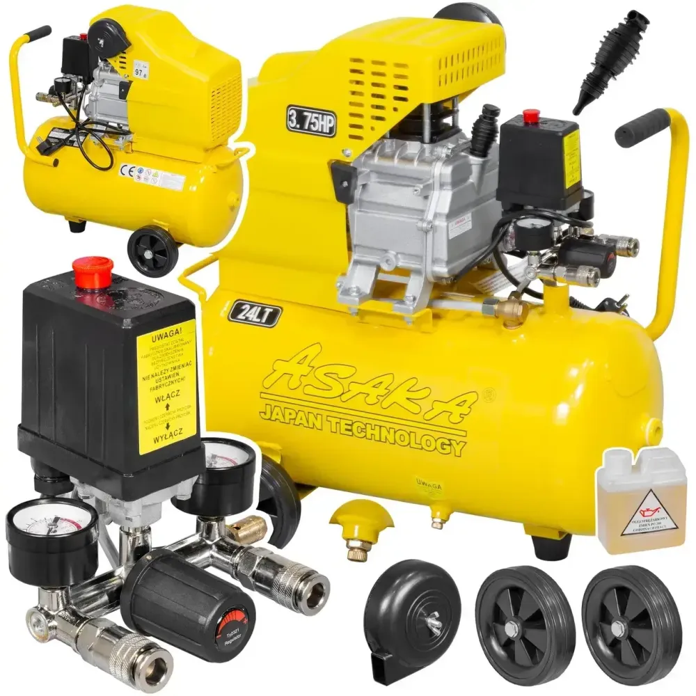 Компресор повітряний ASAKA ASC24 – 24 л, 8 бар, тихий і ефективний Львів - фото 5