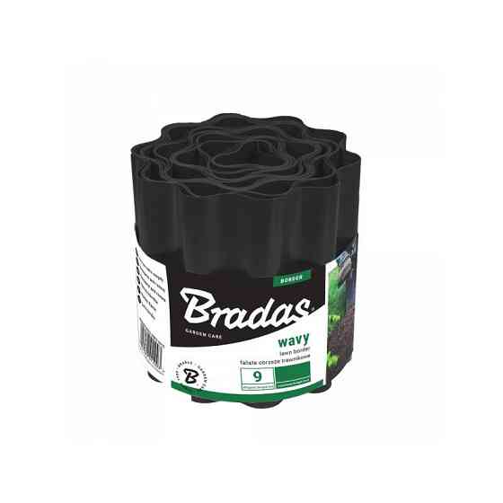 Бордюр хвилястий газонний 25см 9м чорний Bradas, Польща Київ