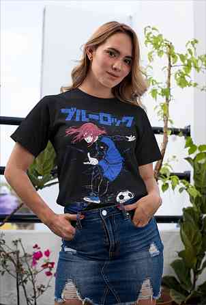 Футболка для мальчика аниме Кхигири Хйоума Блуе Локк оверсайз (рост от 165 до 180 ) Черний AnimeJ0397m Днепр