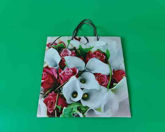 Пакет бумажный подарочный квадратный 23*24*10(артKV-026) (12 шт) Харьков