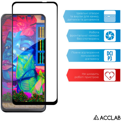 Скло захисне ACCLAB Full Glue Motorola G55 Black (1283126613210) Вінниця - фото 5