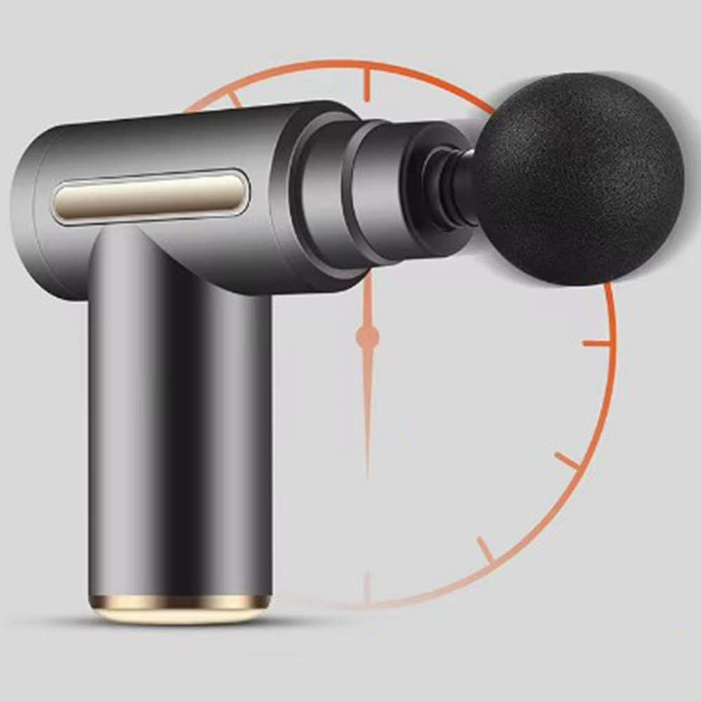 Перкуссионный массажер с 4 насадками Gun Massager, Серый / Ручной массажер / Массажер для тела Киев - изображение 8