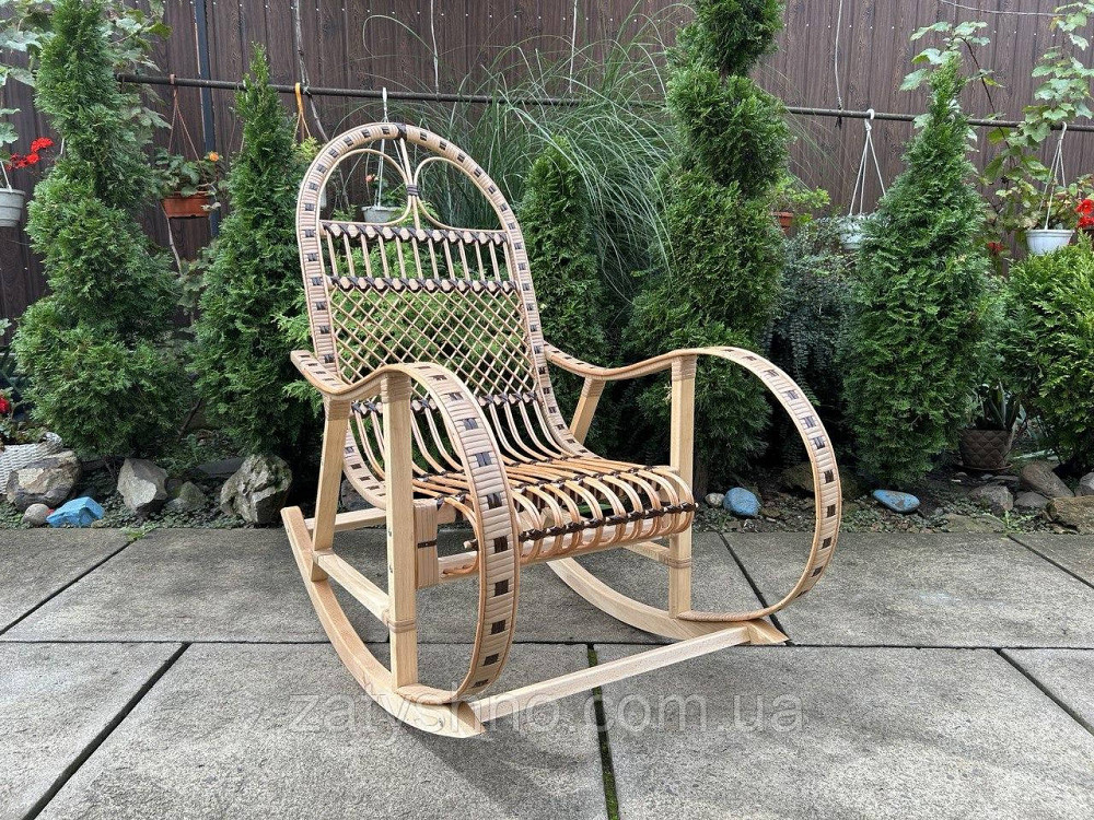 Кресло качалка плетеная кофейная  ротанг Киев - изображение 3