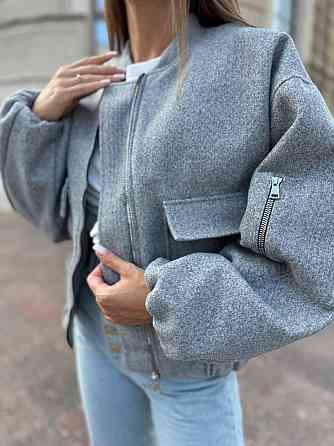 Жіночий стильний бомбер на блискавці кашемір + підкладка Одеса