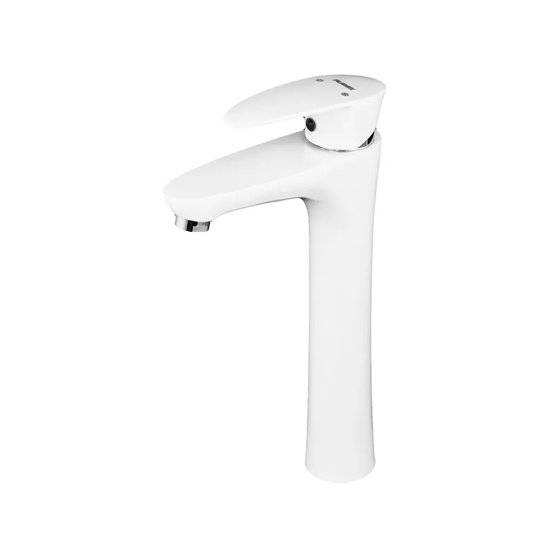 Смеситель для умывальника Plamix Cezar-001 HIGH SET белый с подводом PM0663 Харьков - изображение 1