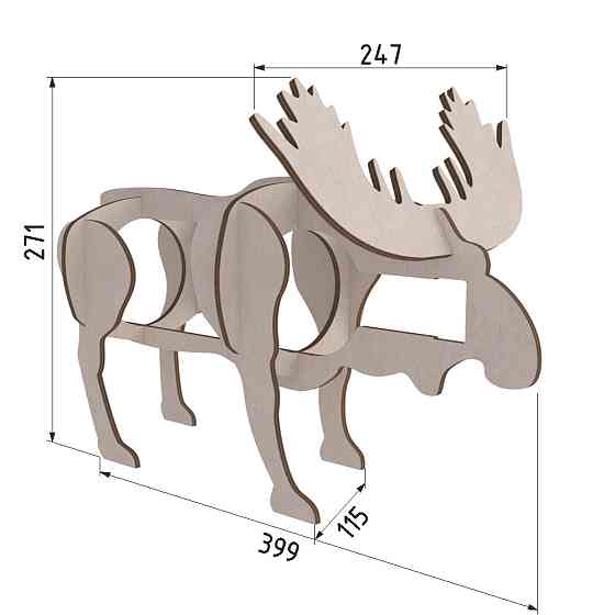 Подставка EKOSTAR для бутылки Лось 2 Киев