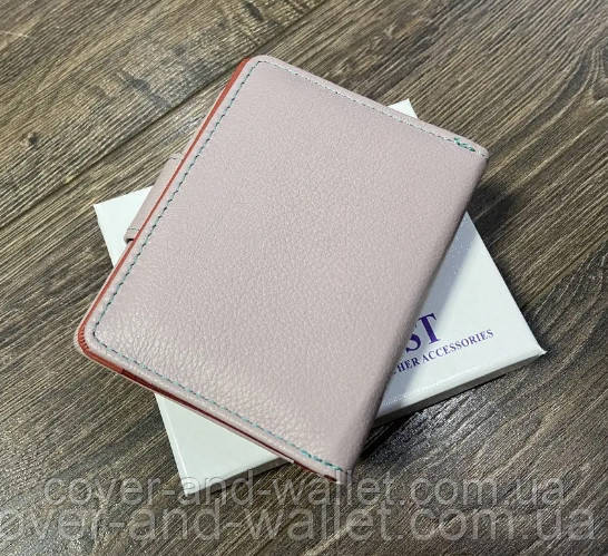 Маленький жіночий шкіряний гаманець світло-рожевого кольору на магнітній фіксації ST 259 Київ - фото 3