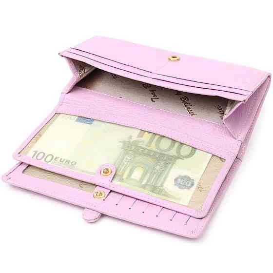 Женский кошелек с большим количеством отделений нежного цвета из натуральной кожи Tony Bellucci 21958 Лиловый Киев