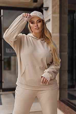 Спортивний костюм худі та джогери "Dante" | Норма і батал | Розпродаж моделі Бежевий, 50-52 Київ