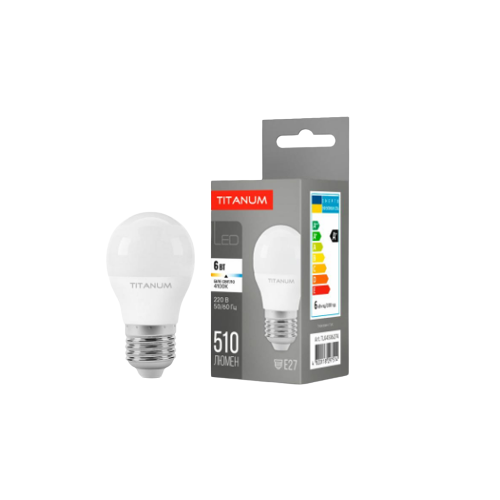 Лампа G45 6W E27 4100К 220V LED Titanum Житомир