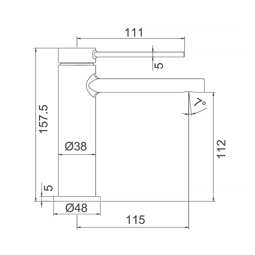 Змішувач для умивальника FRAP F1067-6 чорний Київ - фото 5