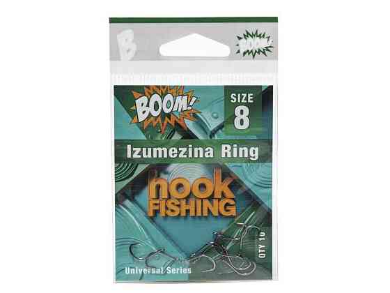 Крючок для мирной рыбы Izumezina Ring No8 (10 шт/уп) (BN) ТМ BOOM Киев