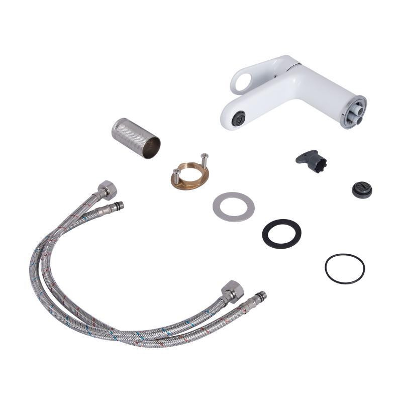 Смеситель для раковины Qtap Jay QTJAY270CRW45551 (k35), однорычажный, низкий, Chrome/White Харьков - изображение 4