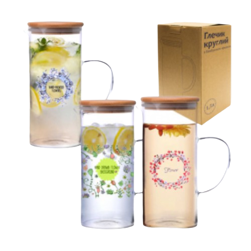 Глечик 1,5л круглий бамбук.кришка 9030-2 S&T Житомир - изображение 5