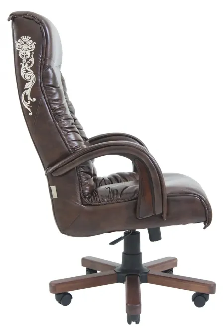 Офисное Кресло Руководителя Richman Onyx Madras Kashtan Wood Принт М3 MultiBlock Коричневый Киев - изображение 3