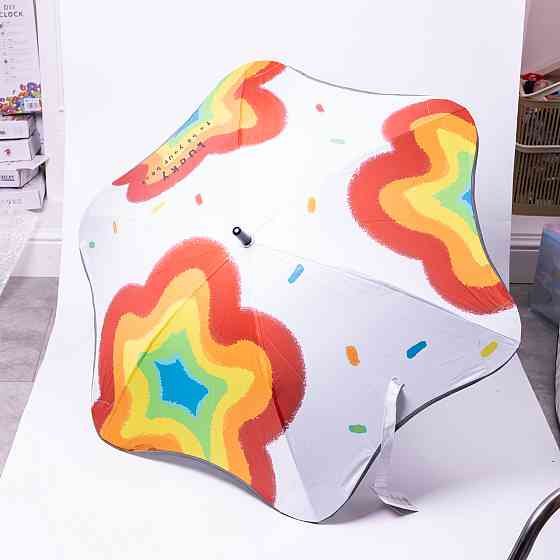 Yiwu Парасолька дитяча механічна елегантна з принтом міцна надійна з поліестеру діаметр 90 см Б Коломия