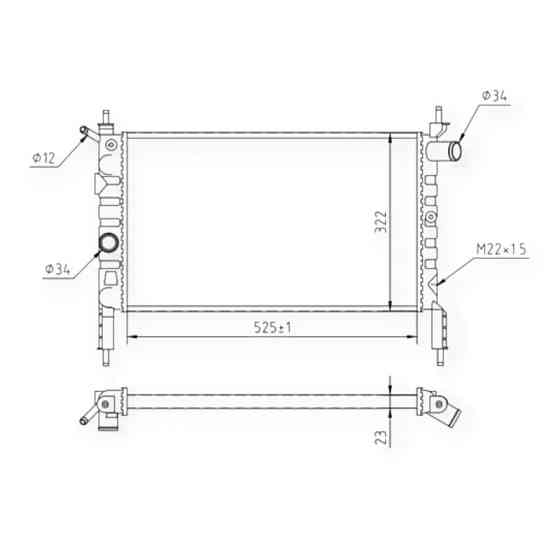 Радиатор двигателя Опель Astra F 1.4-1.8i 91- охлаждения Мукачево