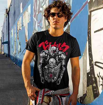 Футболка аниме Берсерк Манга Стрип Гутс оверсайз (S/M/L) Черний AnimeJ1049 Днепр