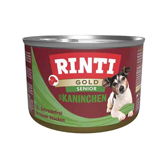 Rinti Gold Senior mit Kaninchen РИНТИ ГОЛД КРОЛИК СЕНЬОР беззерновой полнорационный натуральный влажный корм для пожилых собак Киев