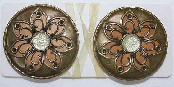 Магніти для штор і гардин (173м) Карпати набір 2 шт Коричневий з бронзовим (81-084) Київ